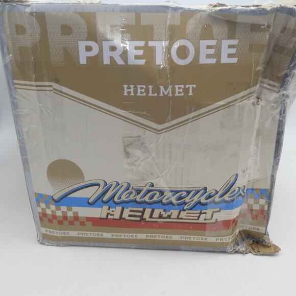 NEW Pretoee 3/4 Open Face  Helmet LARGE Retro Vintage Floral  Helmet  READ - Picture 12 of 13